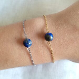 bracelet pierre naturelle bleue